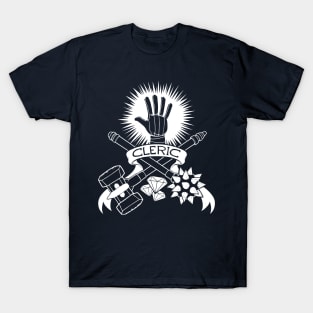 Cleric Class - White Design T-Shirt